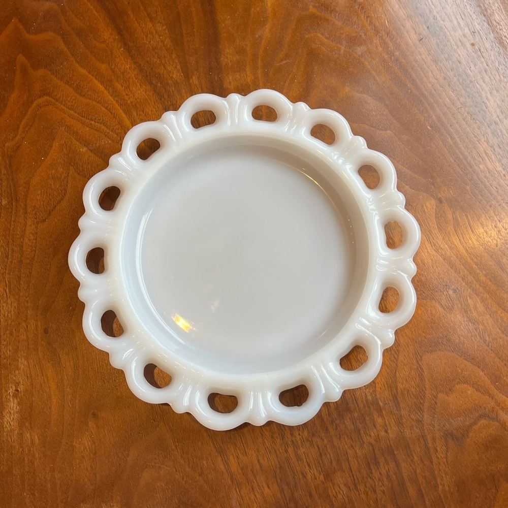 Vintage Anchor Hocking Lace Edge plate